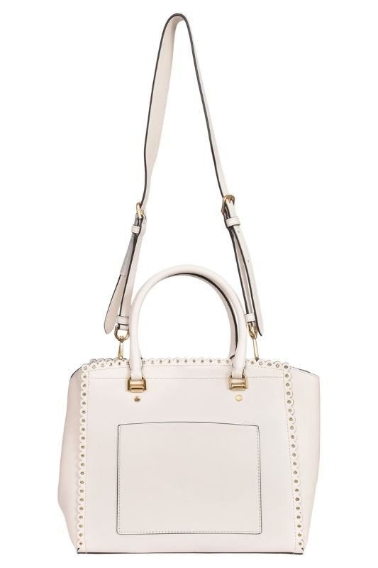 Michael Kors Benning Large Scalloped Leather Handbag