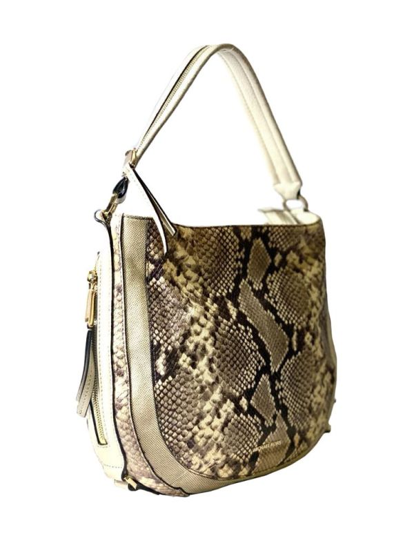 MICHAEL KORS BEVERLY PYTHON EMBOSSED BAG