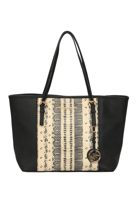 Michael Kors Black Snake Print Handbag