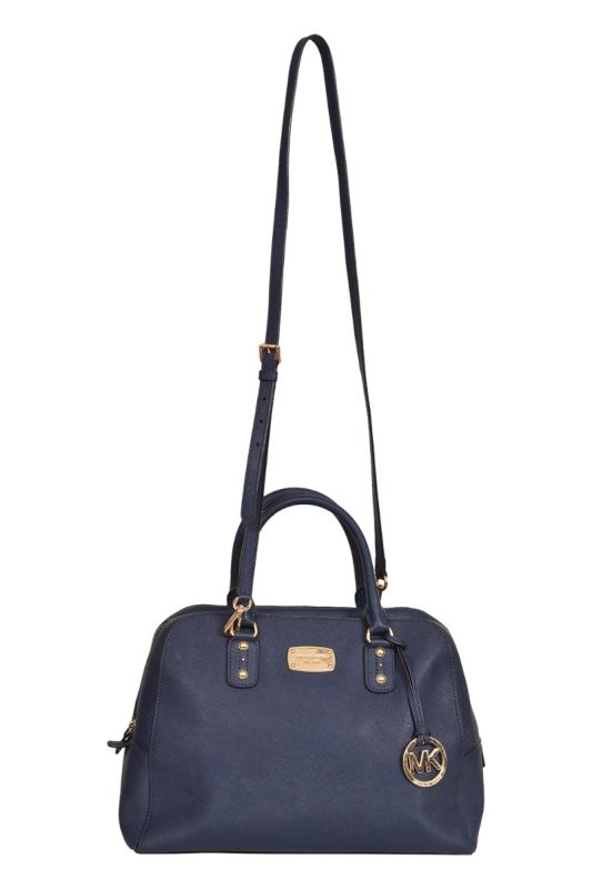 Michael Kors Blue Leather Cindy Satchel