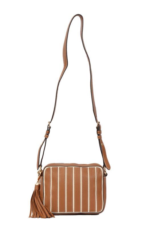 Michael Kors Brookyln Striped Camera Bag