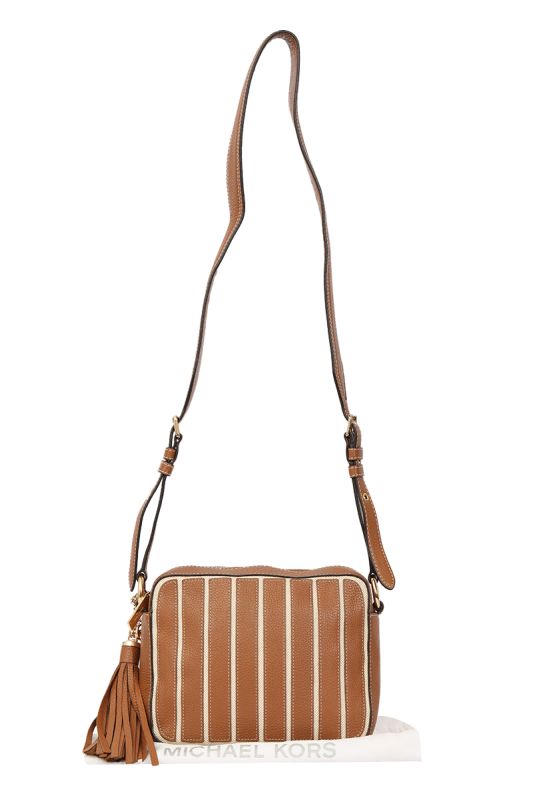 Michael Kors Brookyln Striped Camera Bag