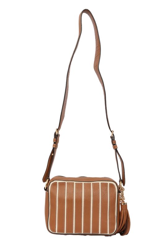 Michael Kors Brookyln Striped Camera Bag