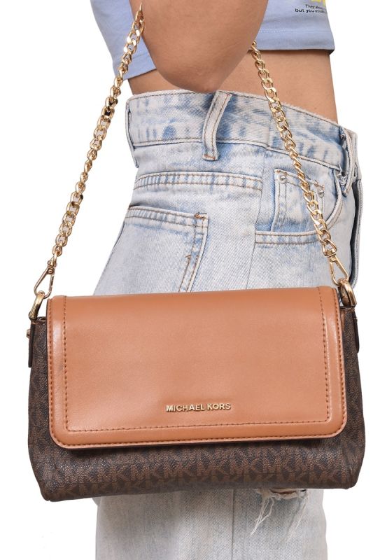 Michael Kors Brown Leather Crossbody Bag