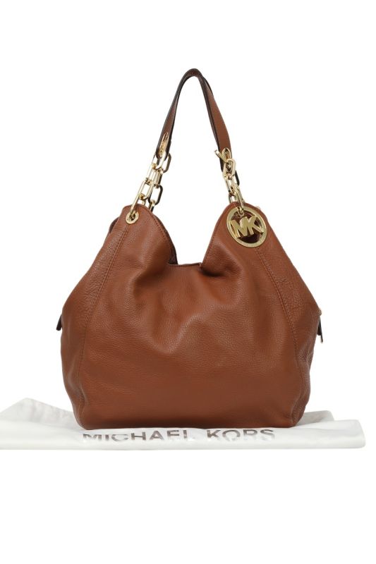 Michael Kors Carmen Fulton Brown Shoulder Bag