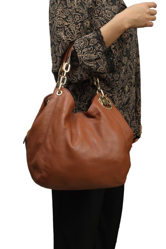 Michael Kors Carmen Fulton Brown Shoulder Bag