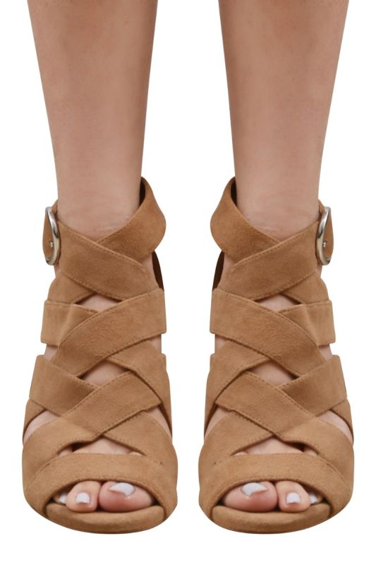 Michael Kors Brown Suede Strappy Heels