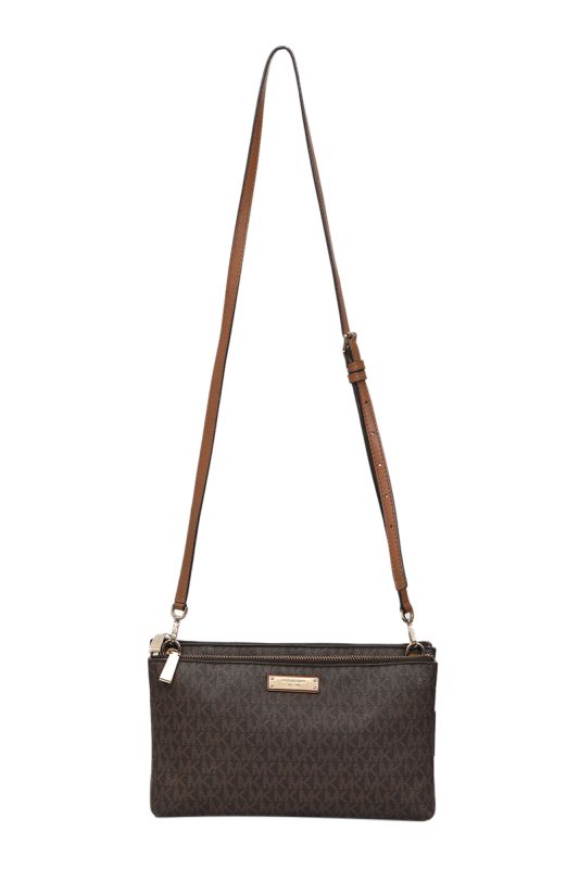 Michael Kors Double Pochette Coated Canvas Crossbody Bag