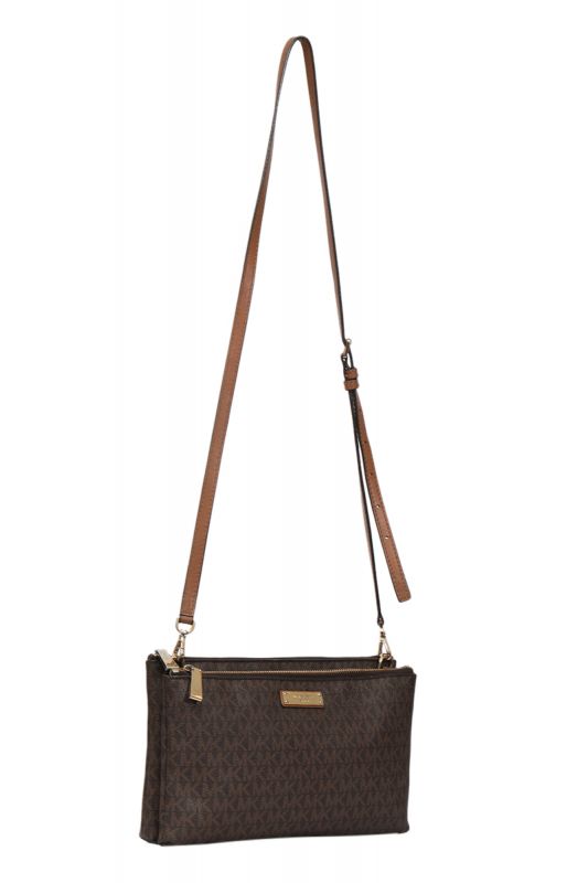 Michael Kors Double Pochette Coated Canvas Crossbody Bag