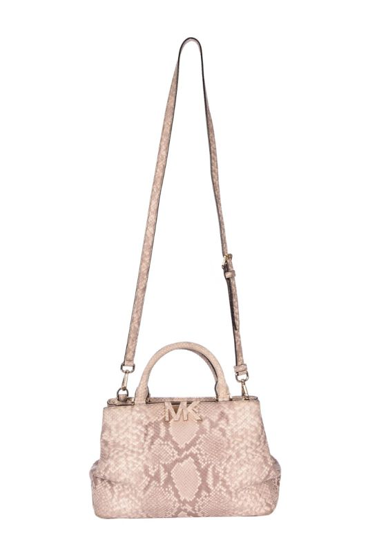 MICHAEL KORS FLORENCE SNAKESKIN LEATHER TOTE BAG