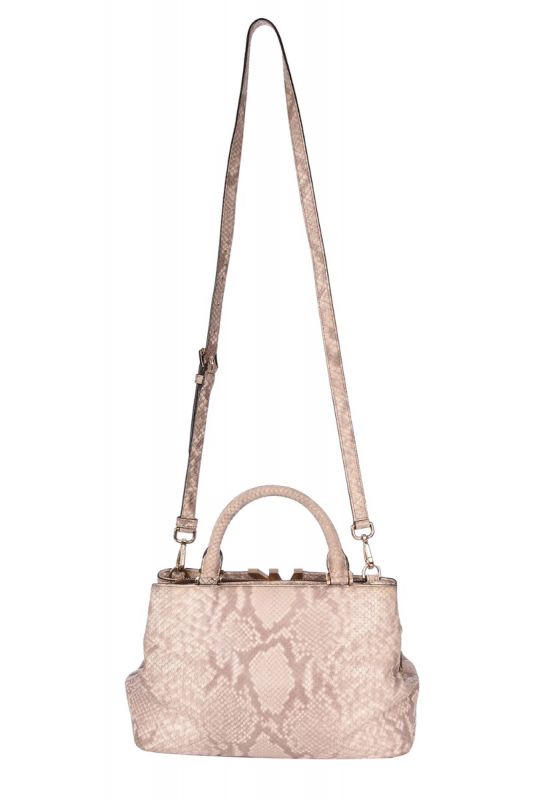 MICHAEL KORS FLORENCE SNAKESKIN LEATHER TOTE BAG