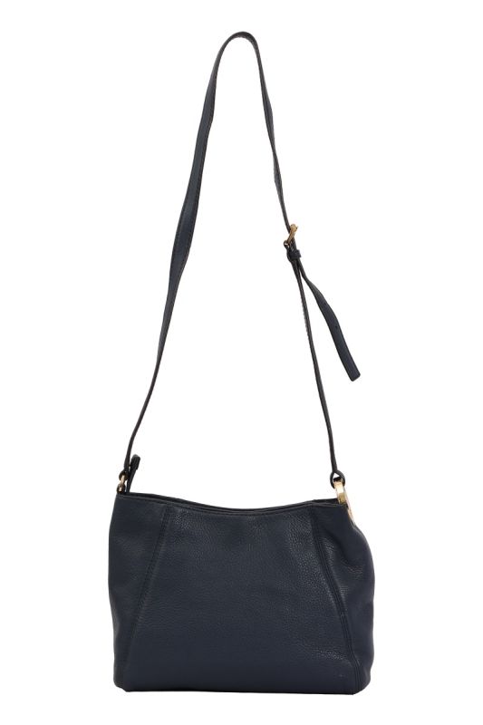 Michael Kors Fulton Blue Leather Shoulder Bag