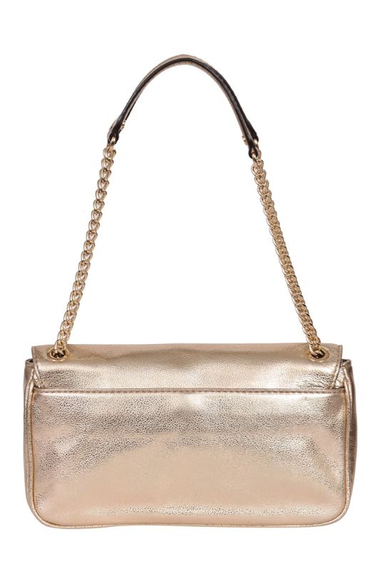 Michael Kors Gold Leather Fulton Shoulder Bag