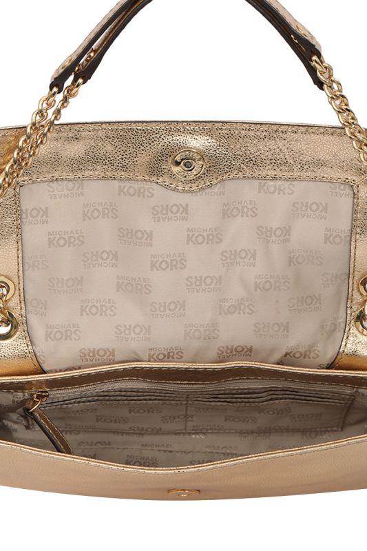 Michael Kors Gold Leather Fulton Shoulder Bag RT175-10