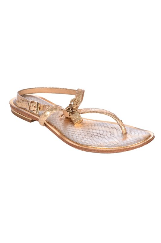 MICHAEL KORS GOLD THONG SANDALS