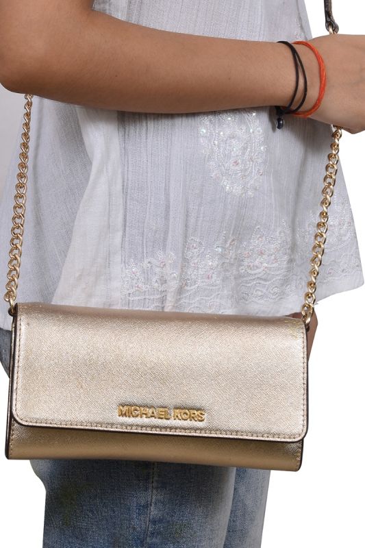 Michael Kors Golden Leather Crossbody Bag