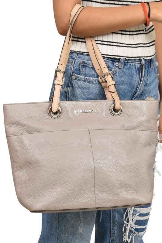 Michael Kors Grey Saffiano Leather Tote Bag