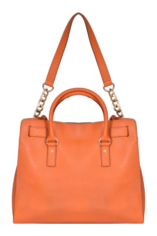 Michael Kors Hamilton Large North South Orange Saffiano Leather Tote Bag