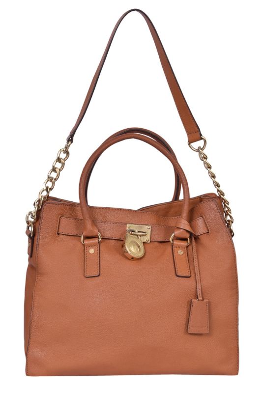 Michael Kors Hamilton Saffiano Tan Handbag