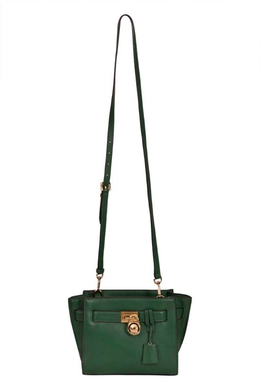 Michael Kors Hamilton Traveler Green Leather Bag