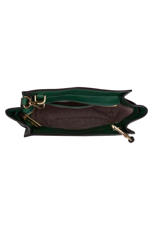 Michael Kors Hamilton Traveler Green Leather Bag