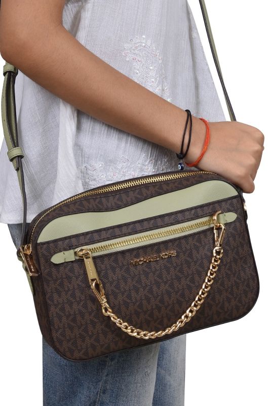 Michael Kors Jet Set East West Zip Chain Crossbody Bag