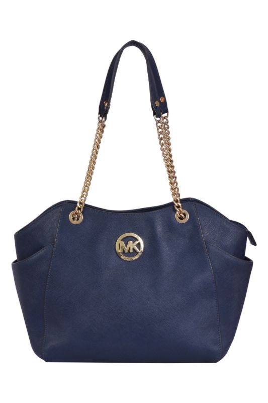 Michael Kors Jet Set Saffiano Leather Blue Travel Shoulder Bag