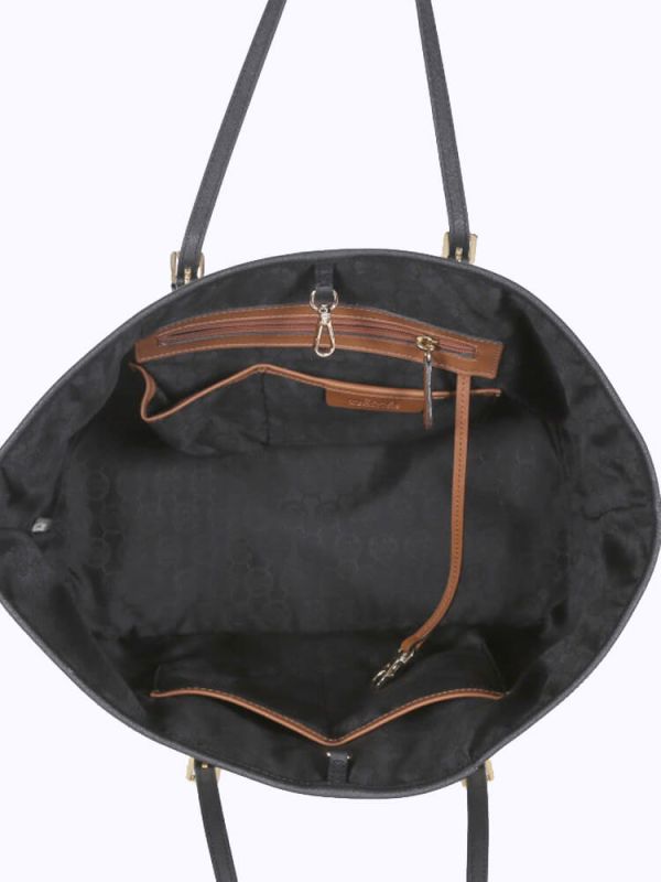 MICHAEL KORS DUAL TONE SAFFIANO LEATHER TOTE BAG