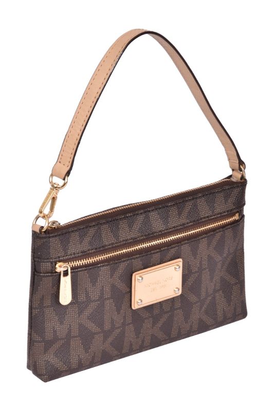 Michael Kors Jet Set Signature Wristlet in Brown