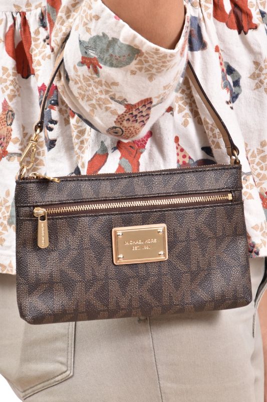 Michael Kors Jet Set Signature Wristlet in Brown