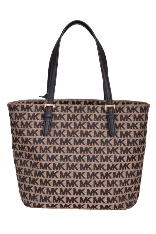 Michael Kors Jet Set Snap Pocket Canvas Tote Bag