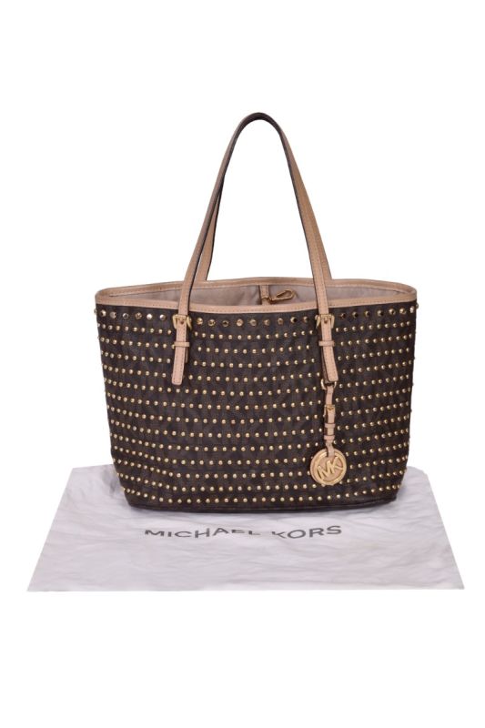 Michael Kors Jet Set Viaggio Borchiato Vanilgia Tote Bag