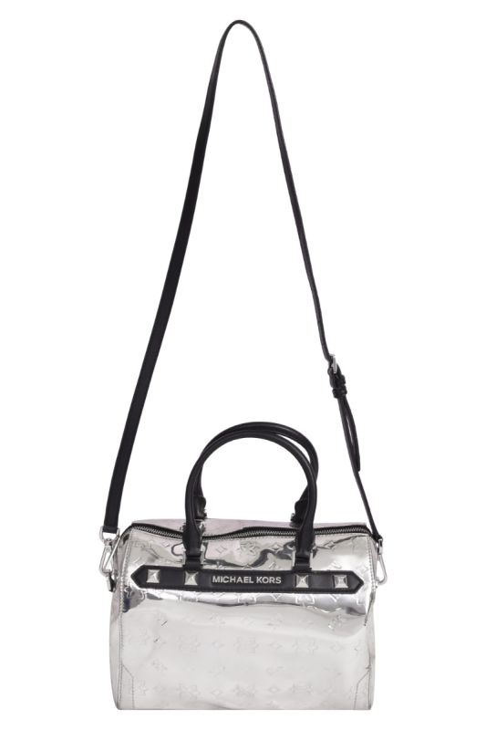 Michael Kors Kara Metallic Duffle Signature Handbag