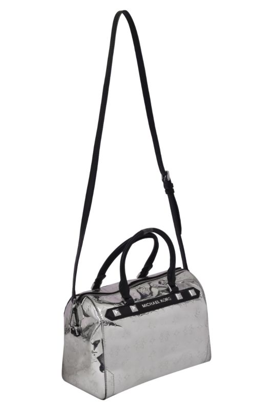 Michael Kors Kara Metallic Duffle Signature Handbag