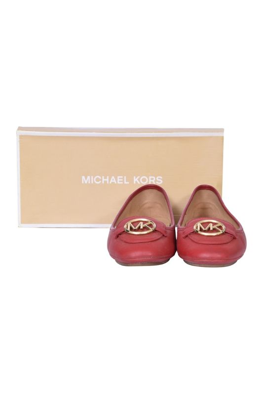 Michael Kors Lillie Moc Red Ballerinas