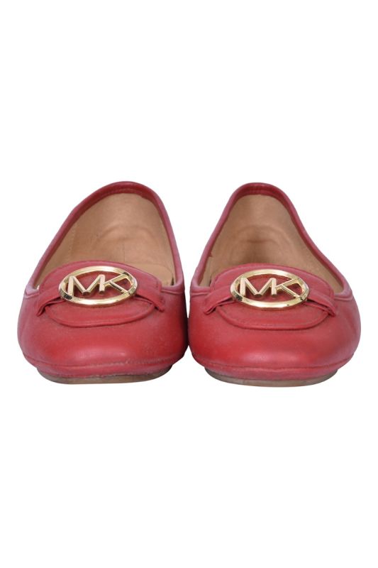 Michael Kors Lillie Moc Red Ballerinas