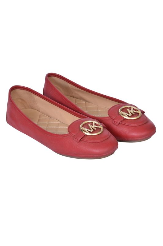 Michael Kors Lillie Moc Red Ballerinas