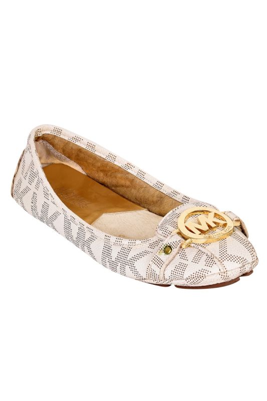 Michael Kors Lillie White Ballerinas