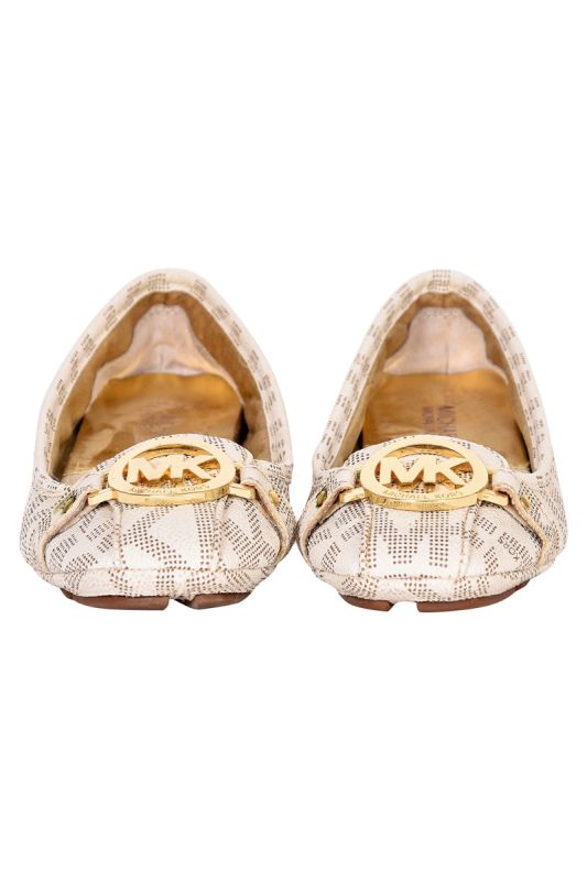 Michael Kors Lillie White Ballerinas