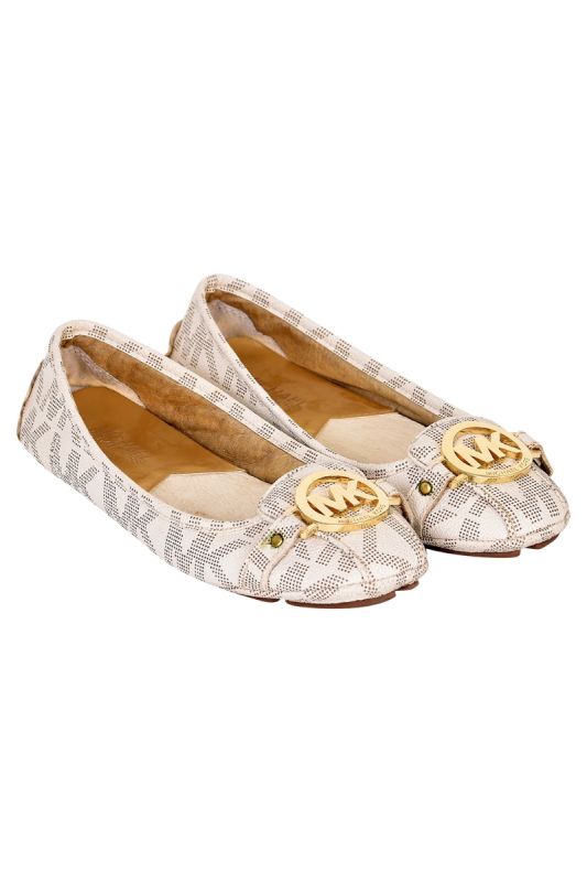 Michael Kors Lillie White Ballerinas