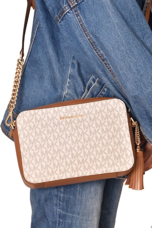Michael Kors Logo Vanilla Medium Crossbody Bag