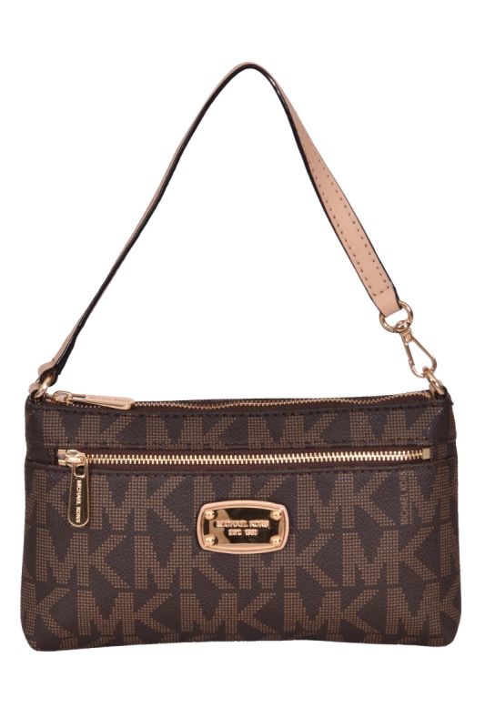 Michael Kors Monogram Brown Pochette