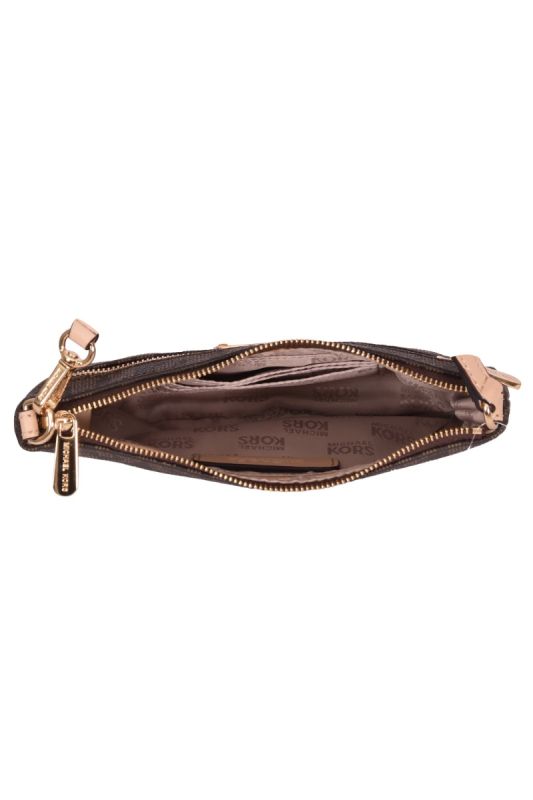 Michael Kors Monogram Brown Pochette