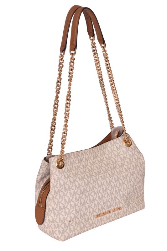 Michael Kors Monogram Jet Set Chain Medium Shoulder Bag