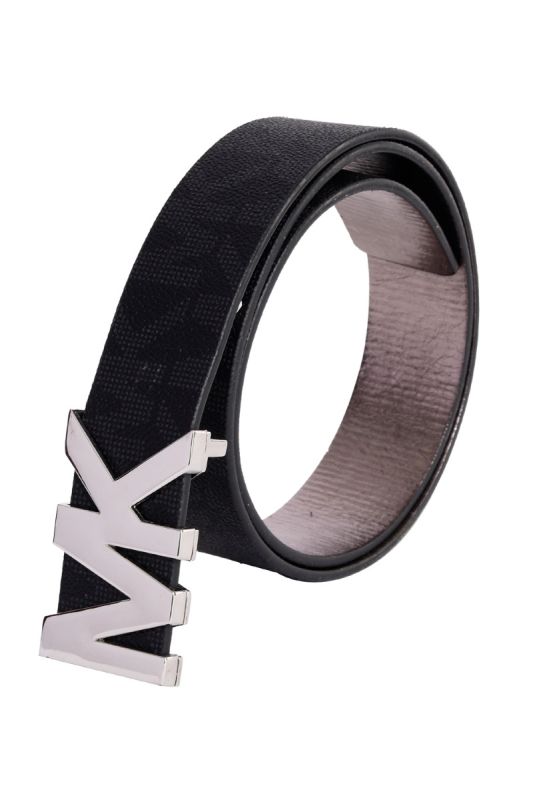 MICHAEL KORS MONOGRAM SILVER BUCKLE BELT