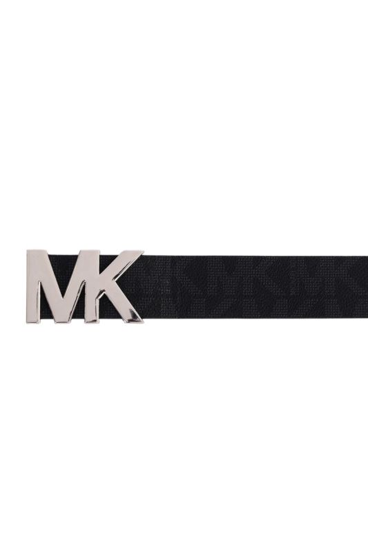 MICHAEL KORS MONOGRAM SILVER BUCKLE BELT