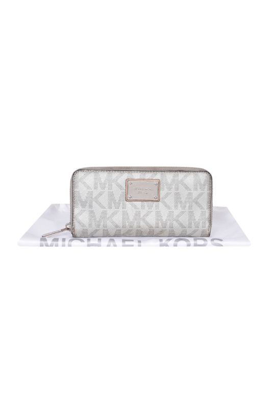 Michael Kors Monogram Silver Wallet