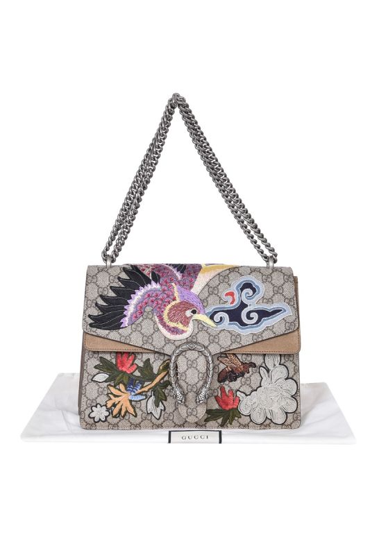 Gucci Dionysus Medium Embroidery Bird Handbag