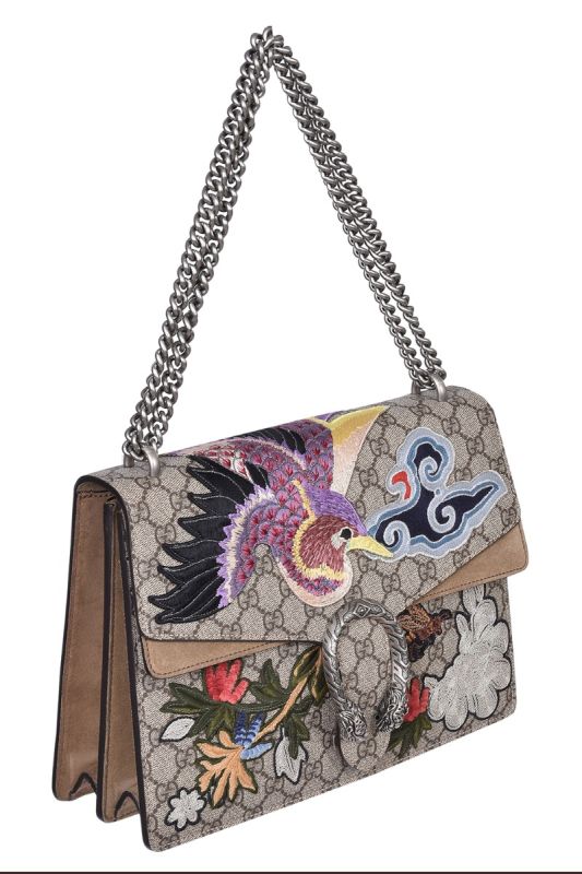 Gucci Dionysus Medium Embroidery Bird Handbag