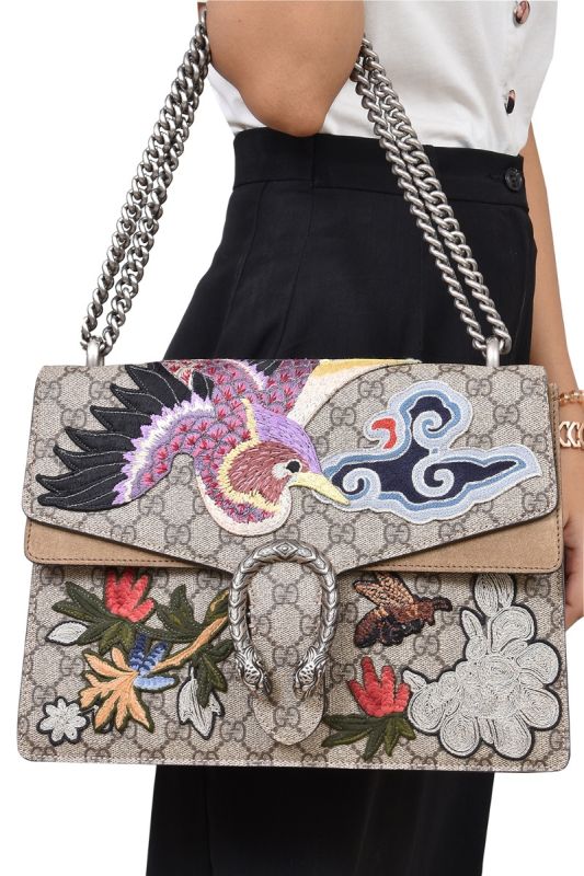 Gucci Dionysus Medium Embroidery Bird Handbag